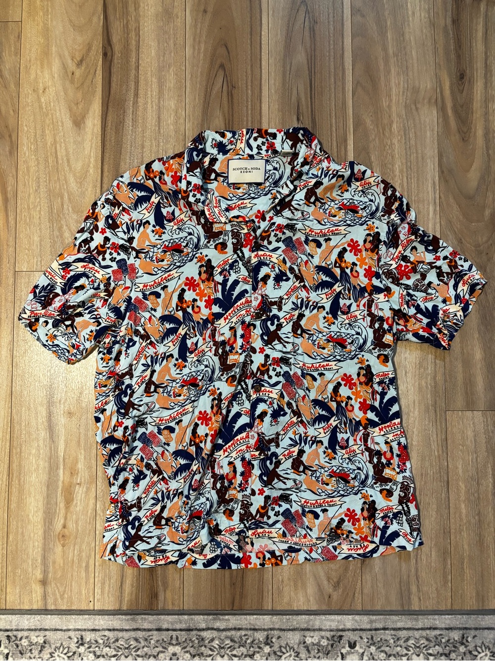 XL Scotch & Soda Multi-Color Hawaiian Camp Shirt